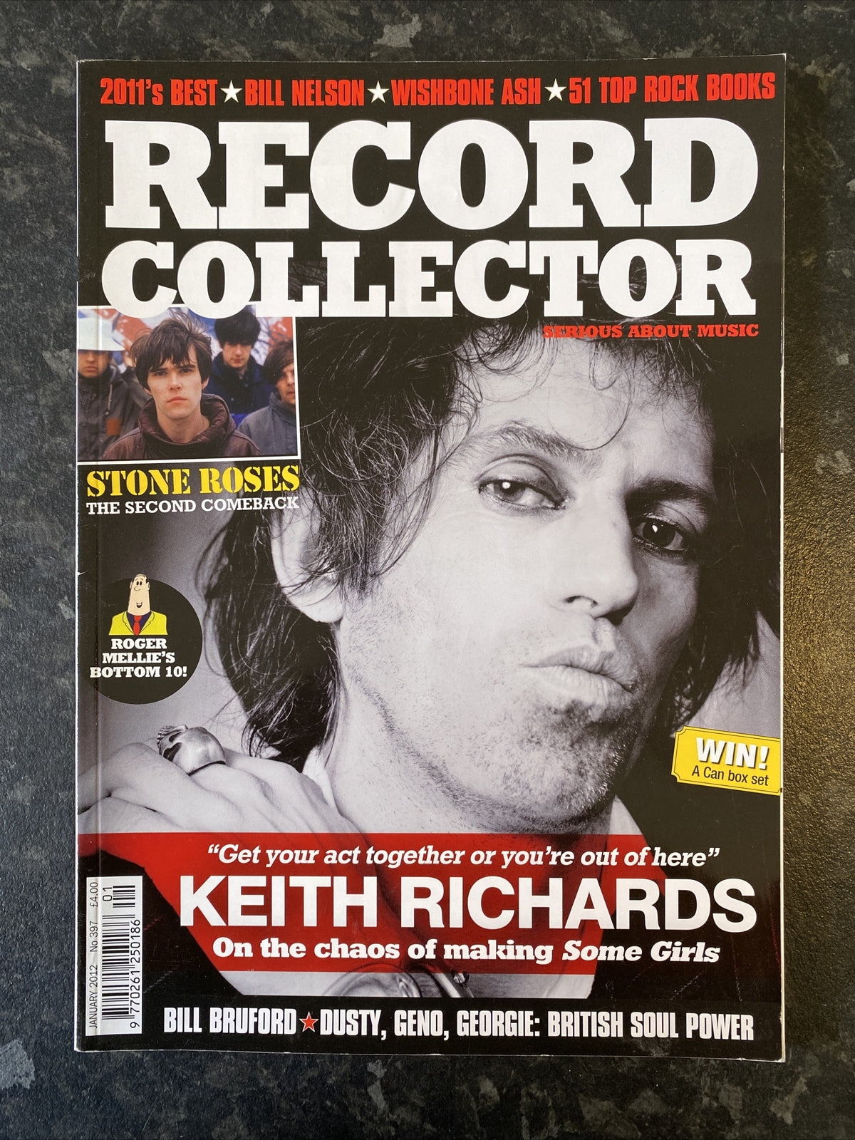 RECORD COLLECTOR MAGAZINE JANUARY 2012 ISSUE: 397 KEITH RICHARDS DUSTY GENO