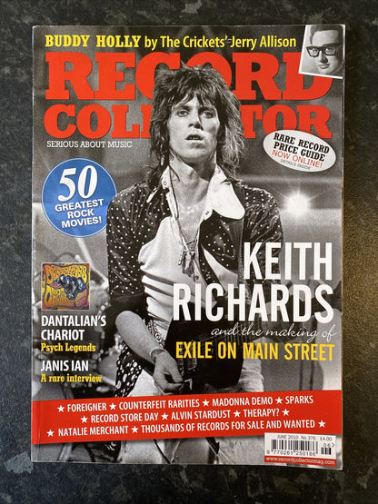 RECORD COLLECTOR MAGAZINE ~ JUNE 2010 ISSUE:376 KEITH RICHARDS JANIS IAN HOLLY