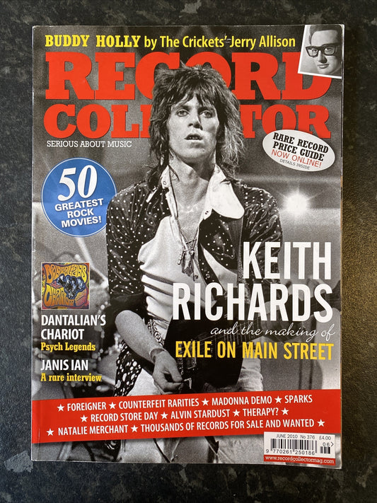 RECORD COLLECTOR MAGAZINE ~ JUNE 2010 ISSUE:376 KEITH RICHARDS JANIS IAN HOLLY