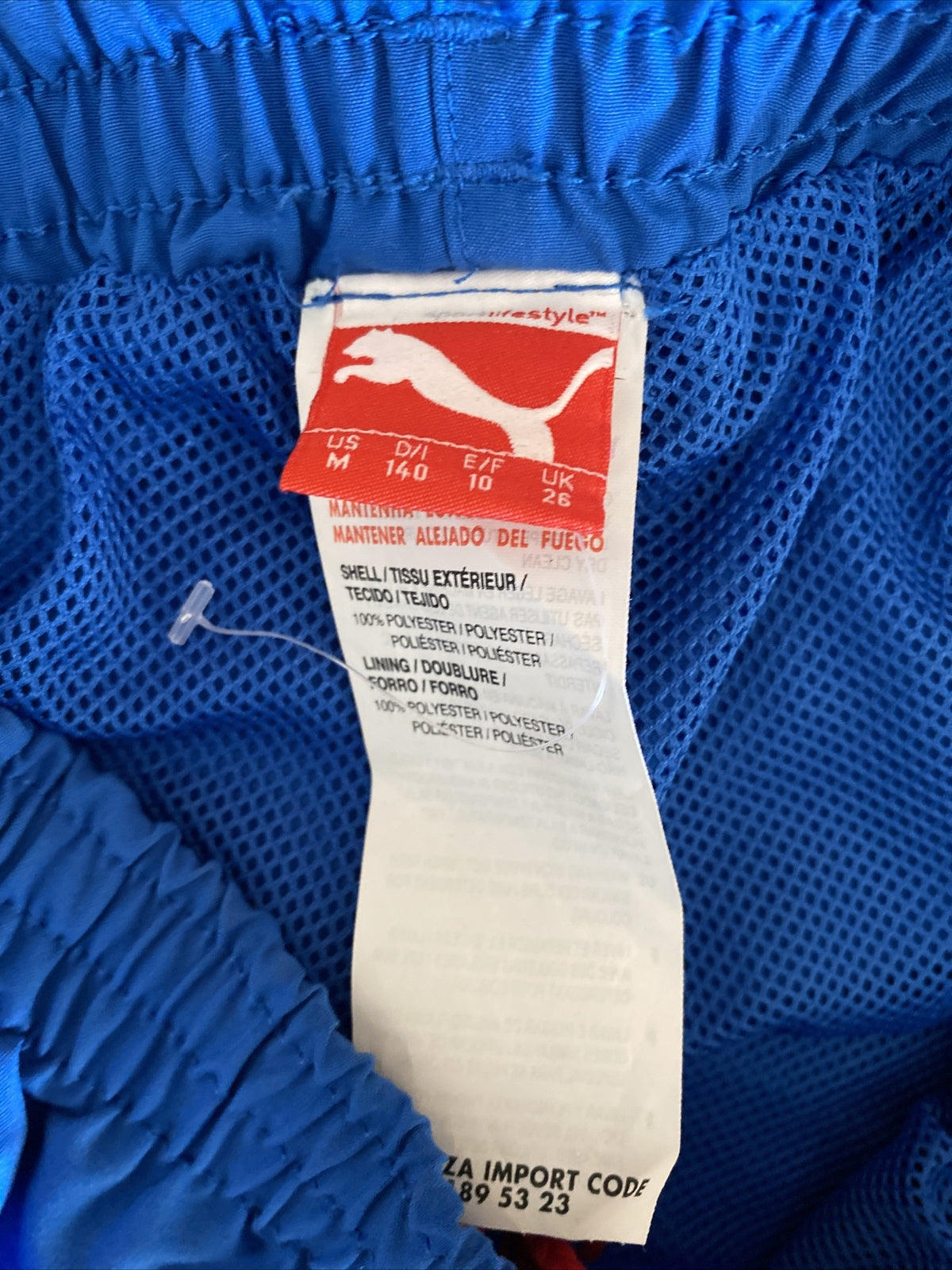 Puma Kids Blue Shorts Medium In Good Condition