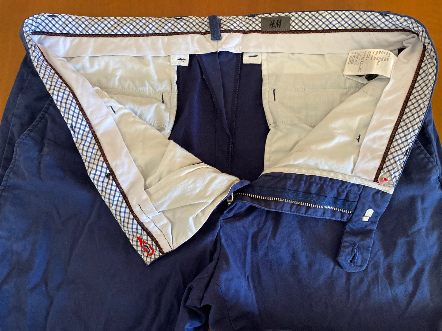 H & M Blue Dress Trousers Sizing 38R In Good Condition