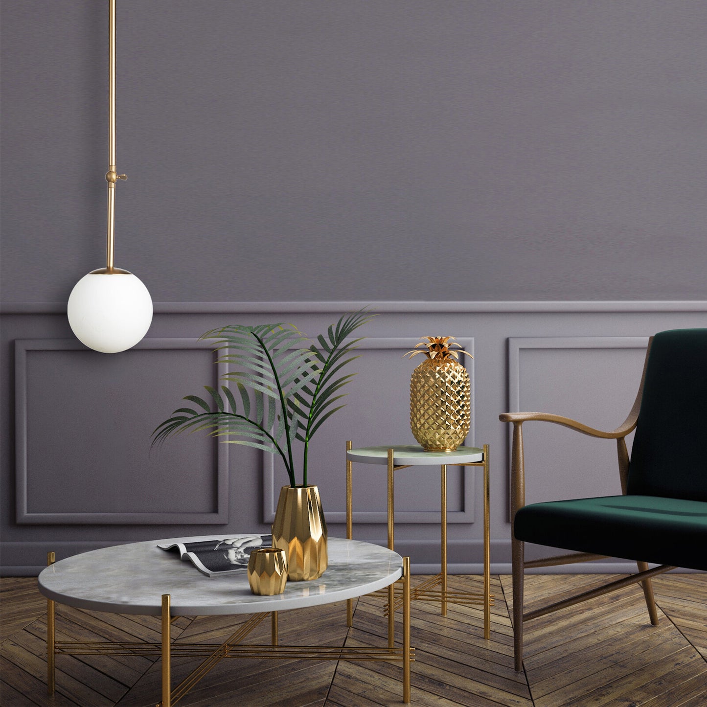 HD Home Design Mondo Adjustable Pendant Light Gold NO Globe Brand New