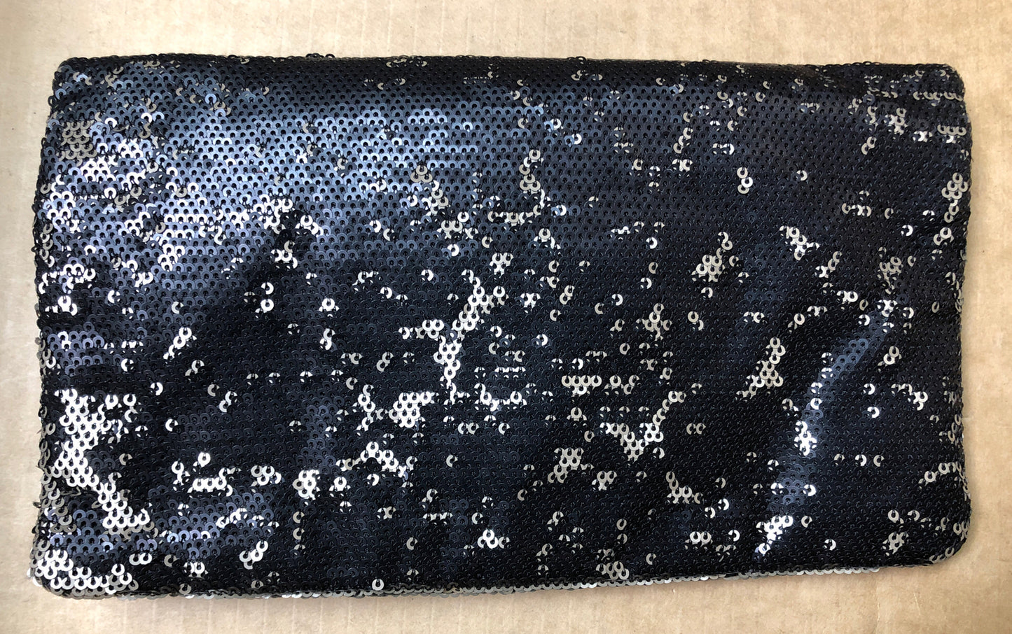 M626 Mimco sequin Black Clutch Handbag Purse In Good Condition + Free Post