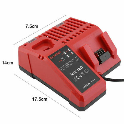 Aftermarket Milwaukee li-Ion 12v-18v  Replacement Battery Charger M12-18FC 240V