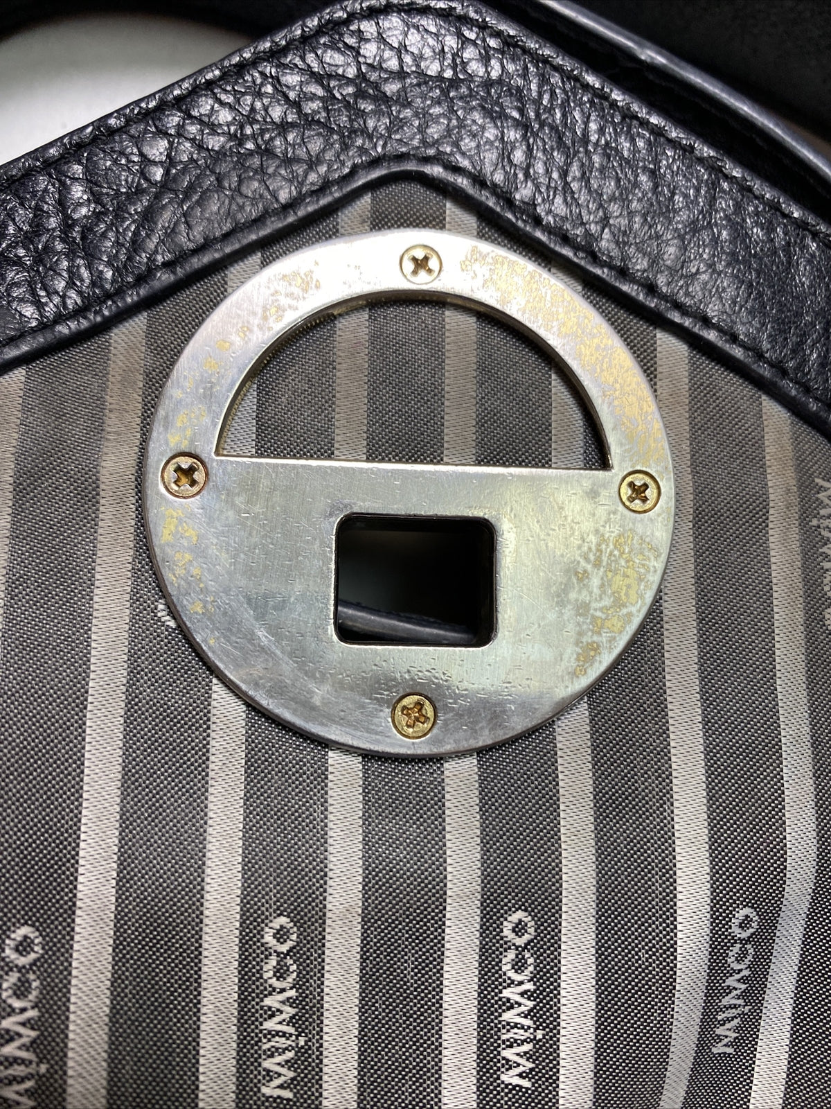 M659 Mimco Medium Handbag Purse Black In Good Condition + Free Post