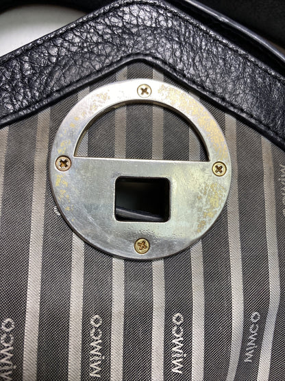M659 Mimco Medium Handbag Purse Black In Good Condition + Free Post