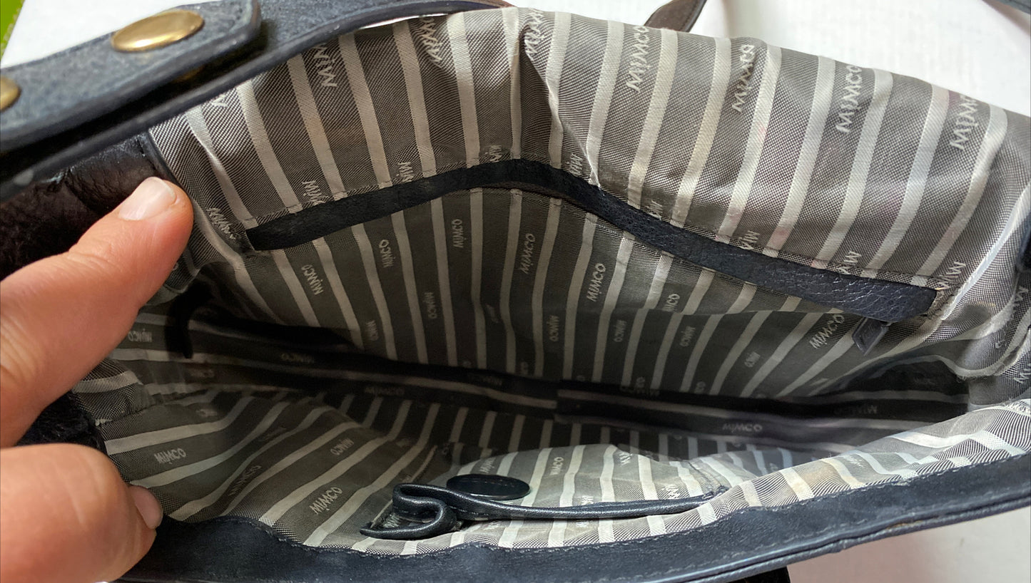 M659 Mimco Medium Handbag Purse Black In Good Condition + Free Post