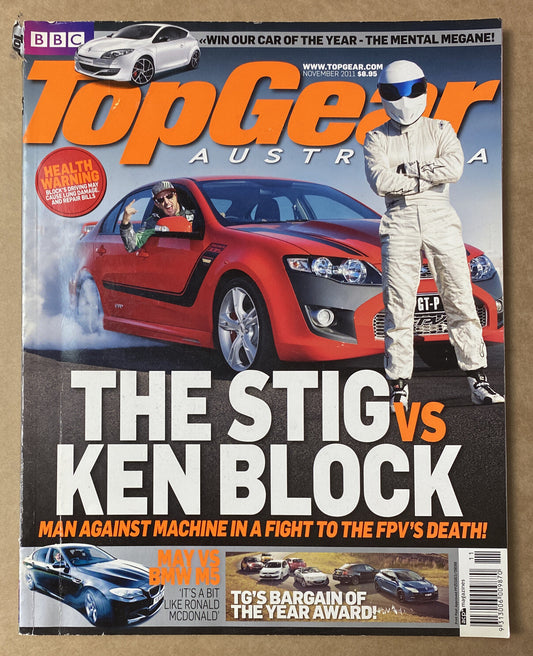 BBC Top Gear Australia November 2011 Magazine In Ok Condition