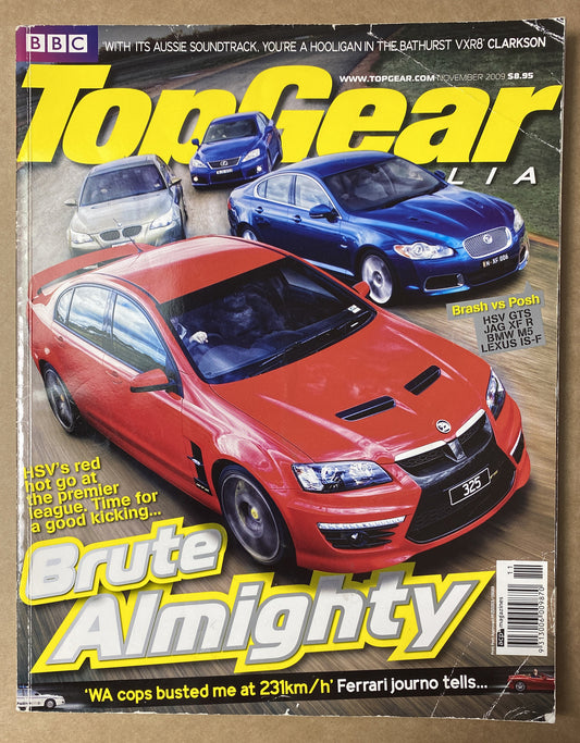 BBC Top Gear Australia November 2009 Magazine In Ok Condition
