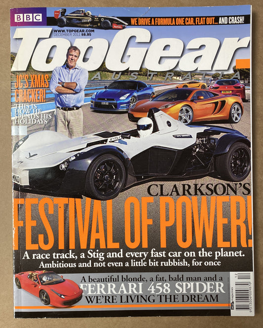 BBC Top Gear Australia December 2011 Magazine In Ok Condition