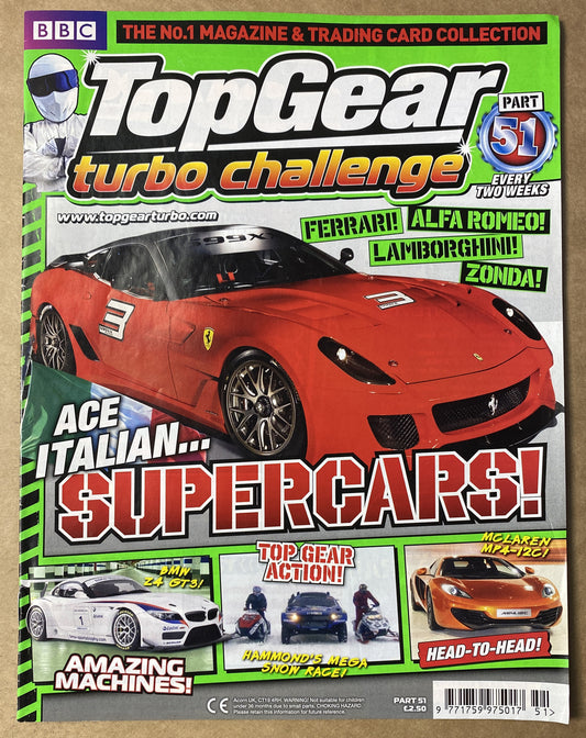 BBC Top Gear Turbo Challenge Part 51 In Good Condition Magazine