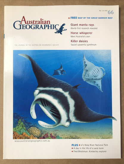 Australian Geographic Magazine Apr - June 2002 No. 66 In Good Condition