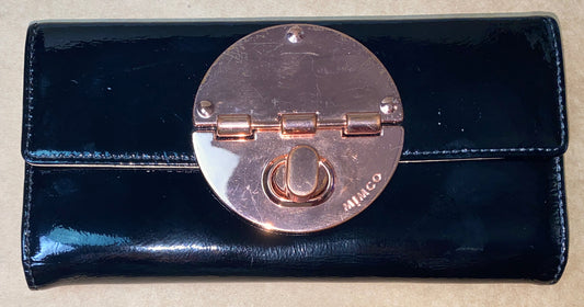 M689 Mimco Black Wallet Purse In Good Condition +Free Post