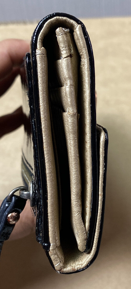 M689 Mimco Black Wallet Purse In Good Condition +Free Post