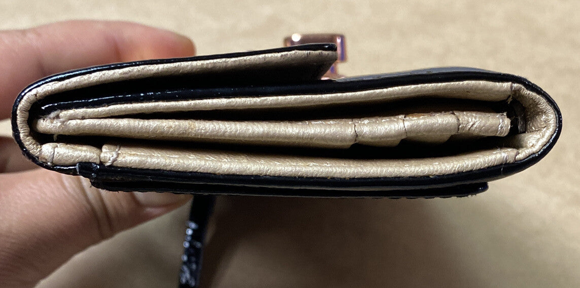 M689 Mimco Black Wallet Purse In Good Condition +Free Post