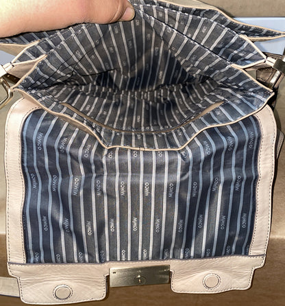 M669 Mimco Large Handbag Beige Tan Brown colour In Good Condition + Free Post