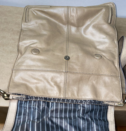 M669 Mimco Large Handbag Beige Tan Brown colour In Good Condition + Free Post