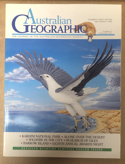 Australian Geographic Magazine Jan - March 1995 No. 37 In Good Condition