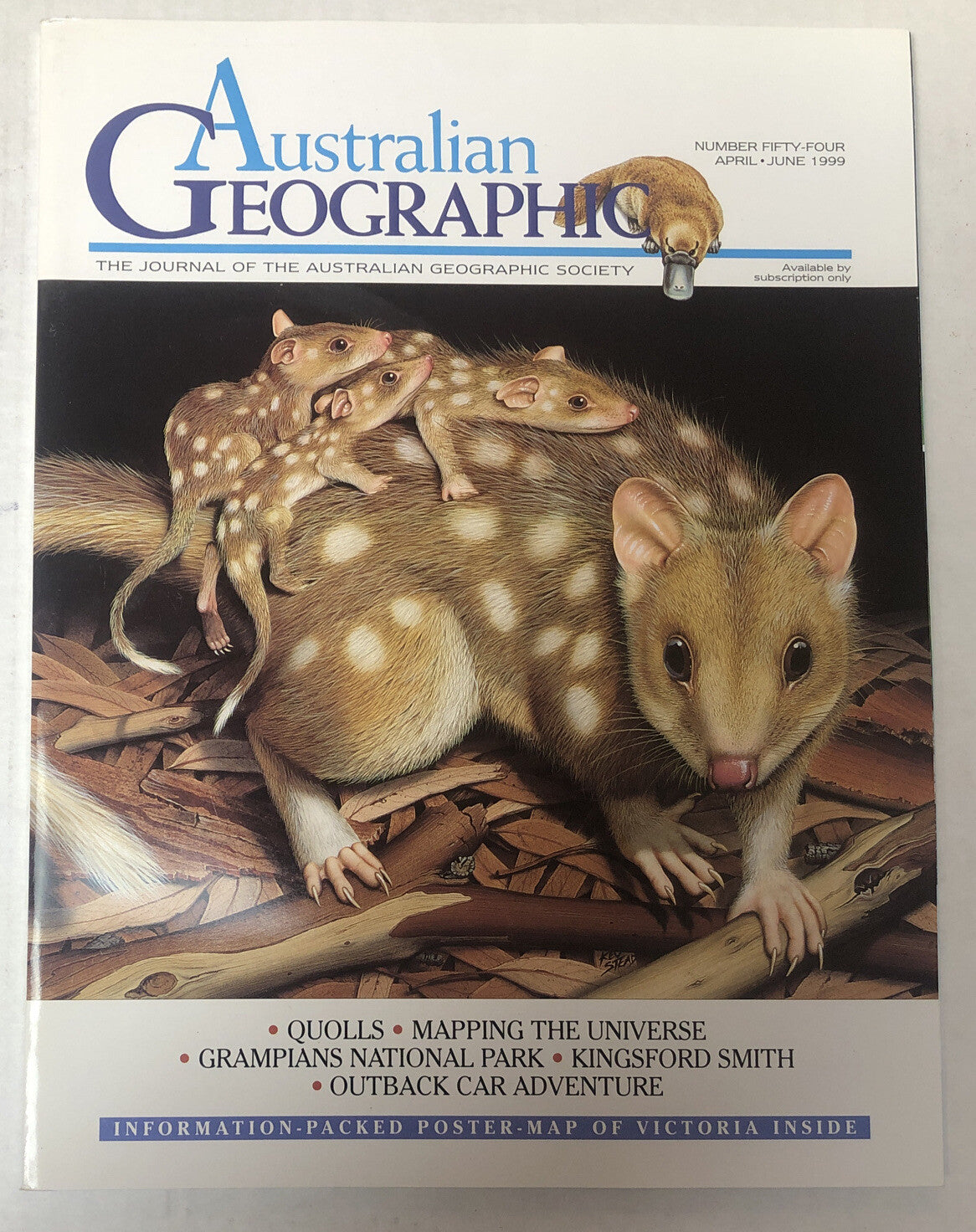Australian Geographic Magazine April - June 1999 No. 54 In Good Condition
