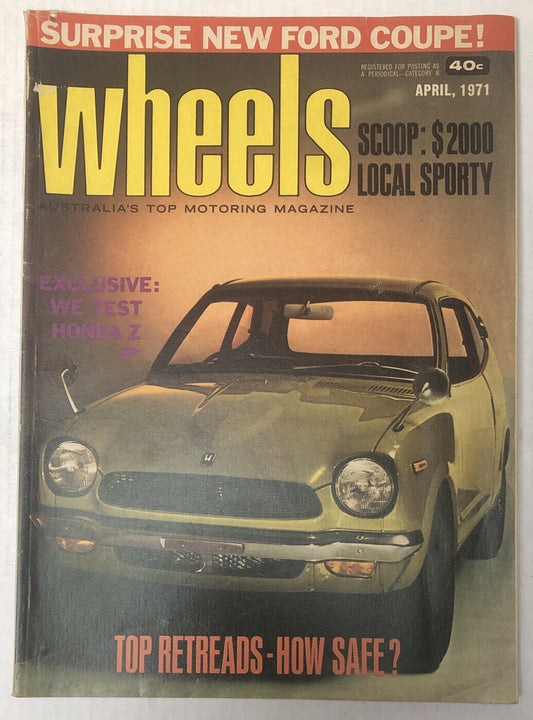 Vintage Wheels Magazine April 1971 In Good Condition