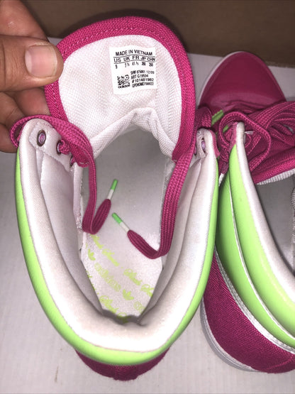 M779 Adidas Sleek Series Ladies Retro sneakers shoes Pink & Green US 9 UK 7 1/2