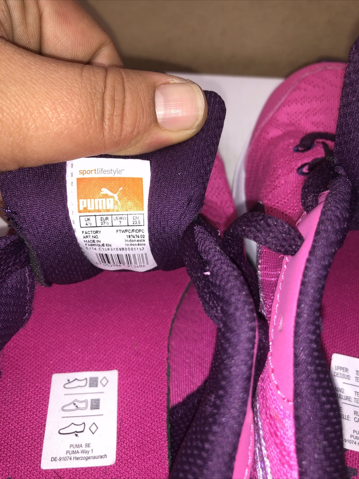 M744 Puma Ladies Running sneakers shoes Pink US 7 UK 4 1/2 New Never Worn
