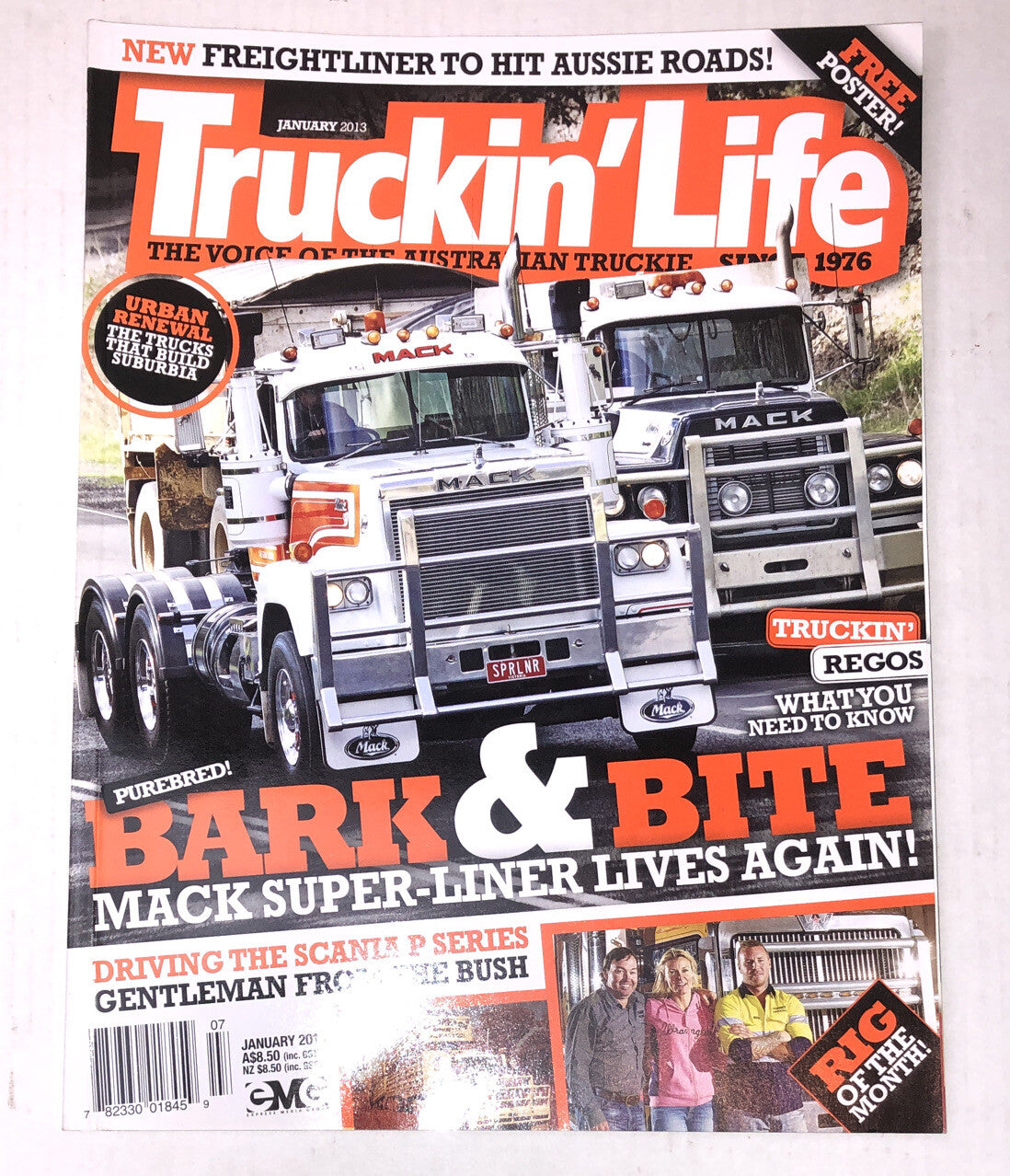 Truckin' Life January 2013 Magazine Vintage In Good Condition
