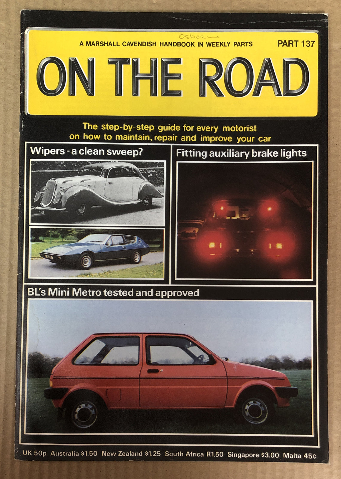 On The Road Part 137 Magazine Vintage In Good Condition