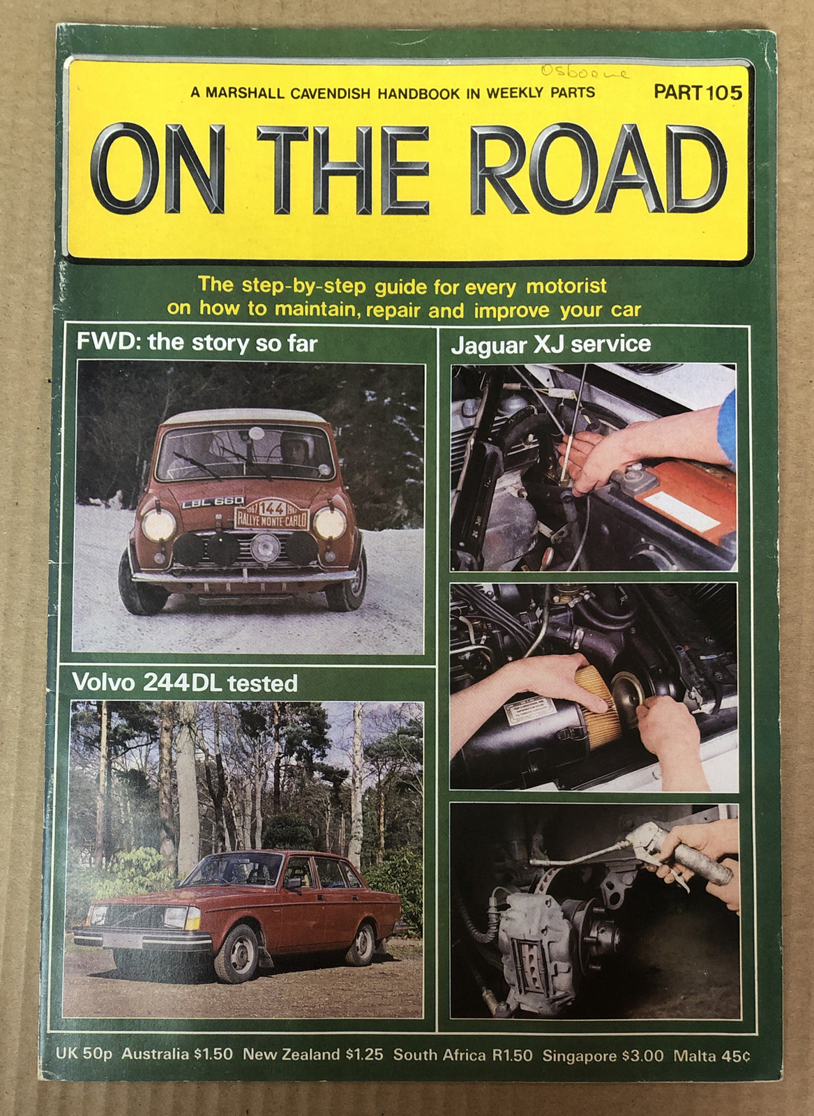 On The Road Part 105 Magazine Vintage In Good Condition