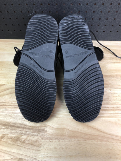 EMU Australia Waterproof Boots Wool Insole Lace Up Black Sizing 6 Mens 7 Women's