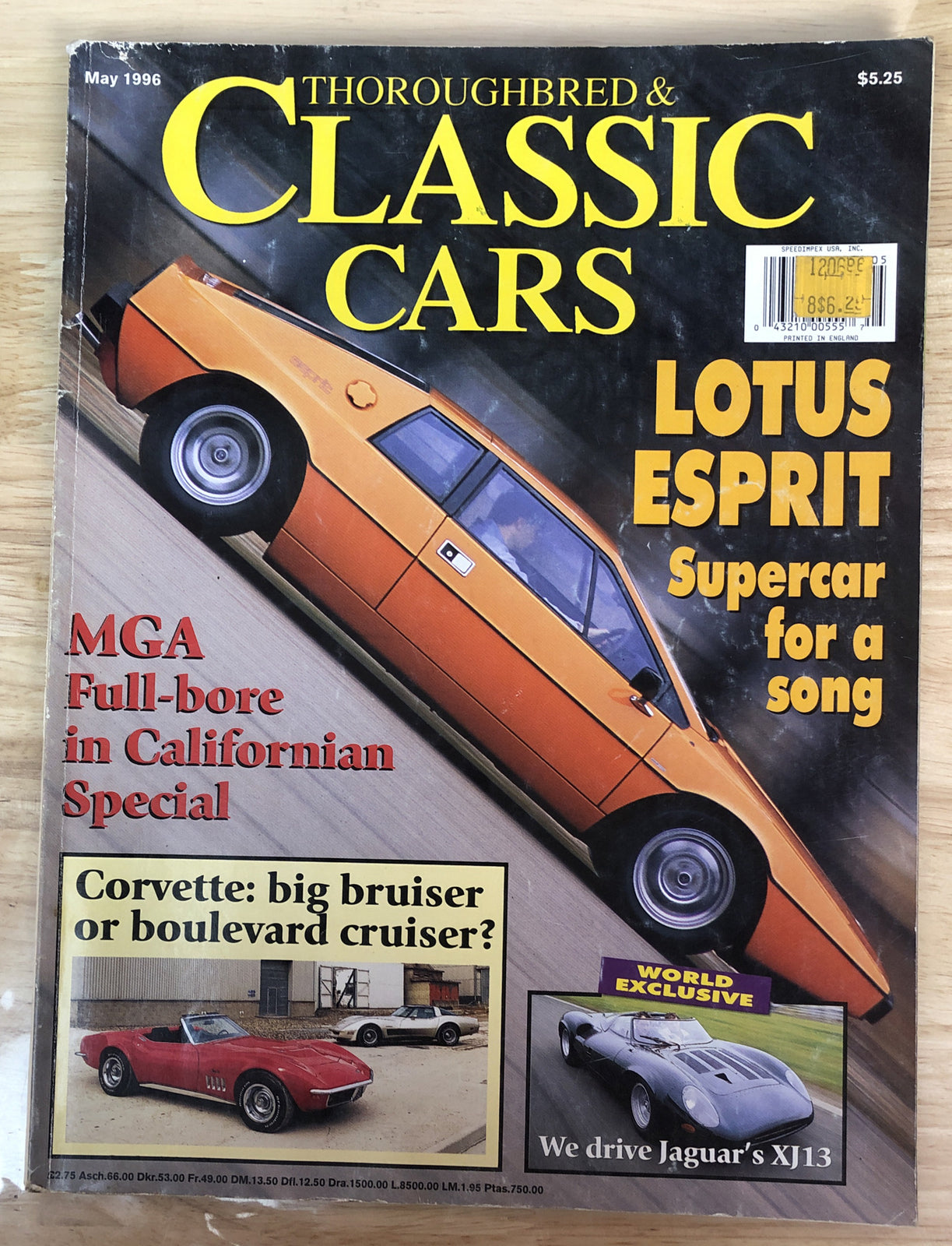 Thoroughbred & Classic Cars May 1996 Magazine Vintage In Good Condition