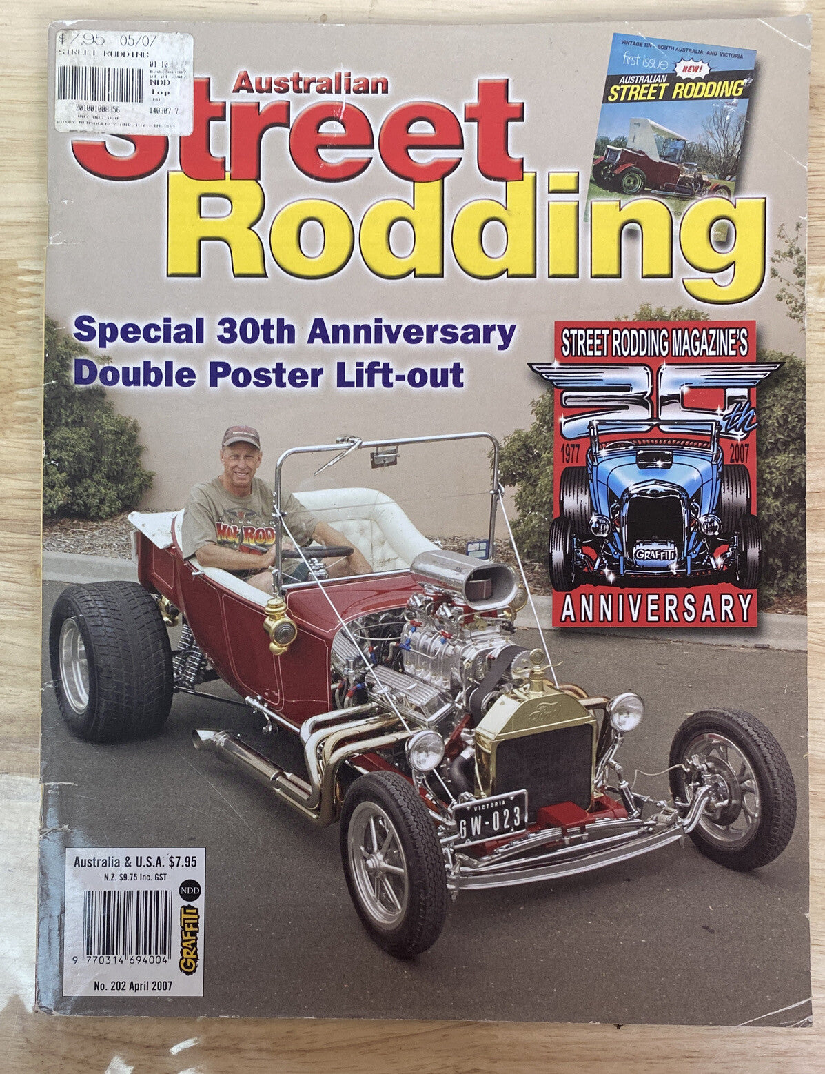 Australian Street Rodding April 2007 No. 202 Vintage Magazine In OK Condition