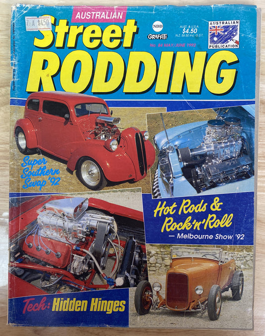 Australian Street Rodding June 1992 No. 84 Vintage Magazine In OK Condition