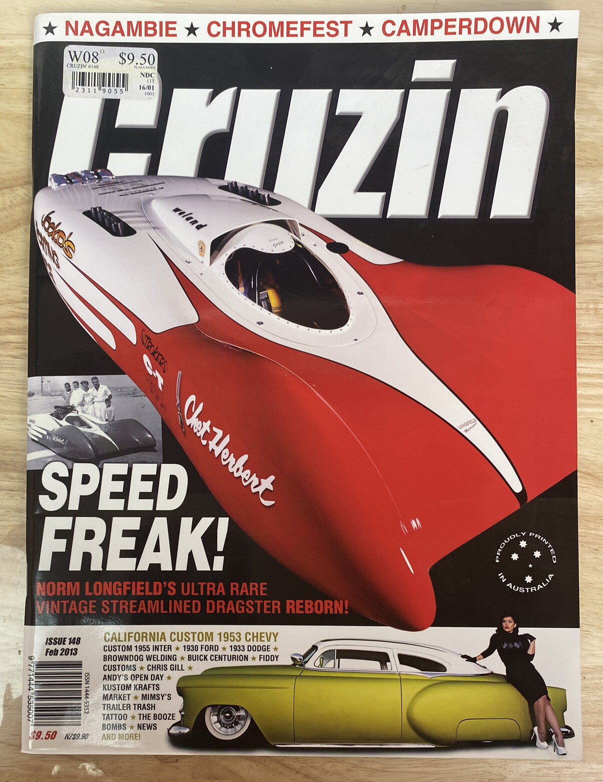 Cruzin Feb 2013 Issue 148 Magazine Vintage In Good Condition