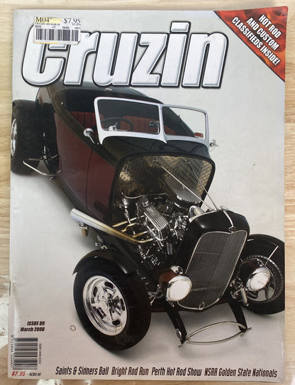 Cruzin March 2008 Issue 89 Magazine Vintage In Good Condition