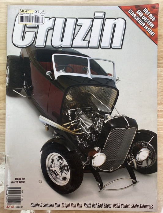 Cruzin March 2008 Issue 89 Magazine Vintage In Good Condition