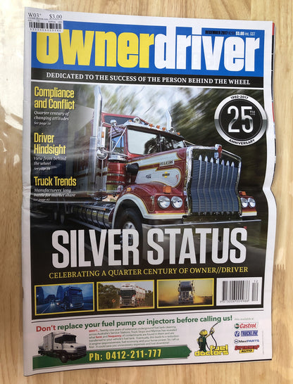 Owner Driver Newspaper Magazine 2017 December #299  In OK Condition