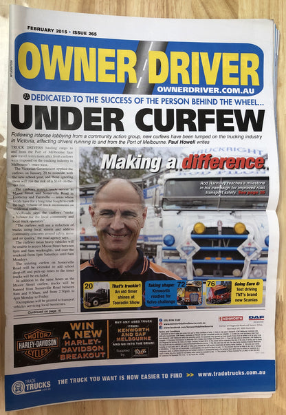 Owner Driver Newspaper Magazine 2015 February #265 In Good Condition