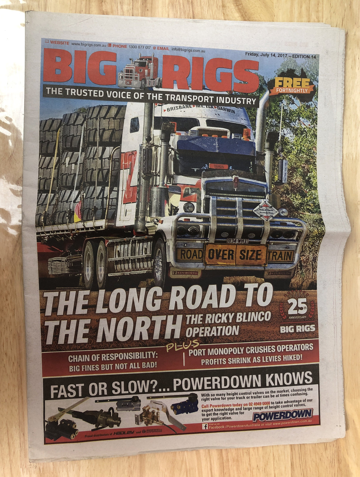Big Rigs Newspaper Magazine 2017 Edition 14 In Good Condition