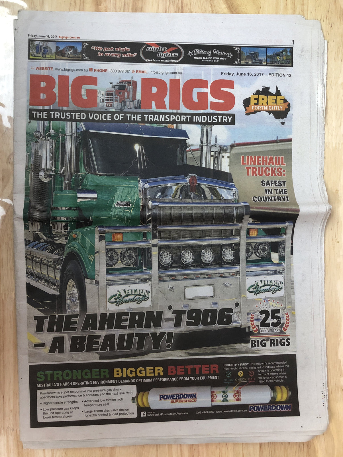 Big Rigs Newspaper Magazine 2017 Edition 12 In Good Condition