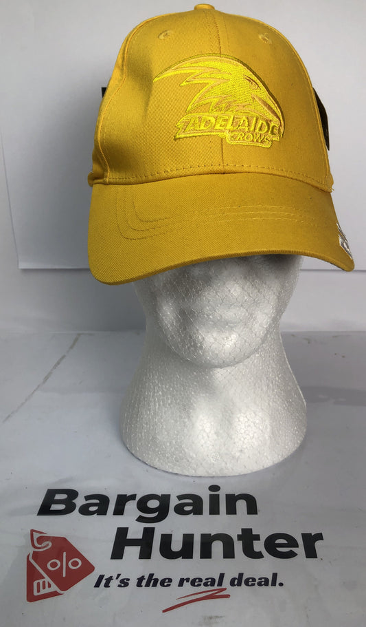 F1 Adelaide Crows AFL Yellow Cap / Hat Brand New With Tags Adjustable Sizing