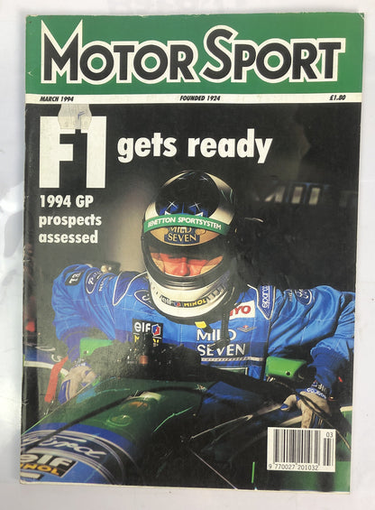 Motor Sport March 1994 Magazine Vintage In Good Condition