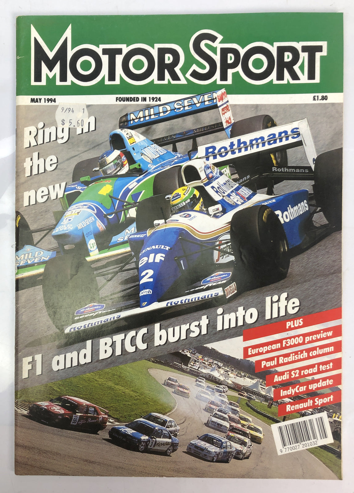 Motor Sport May 1994 Magazine Vintage In Good Condition