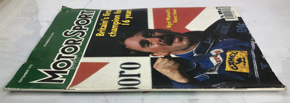 Motor Sport September 1992 Magazine Vintage In OK Condition