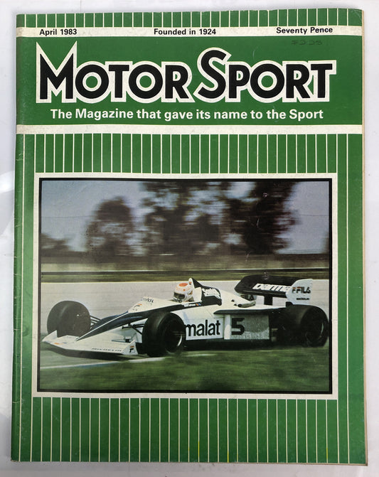Motor Sport April 1983 Magazine Vintage In Good Condition