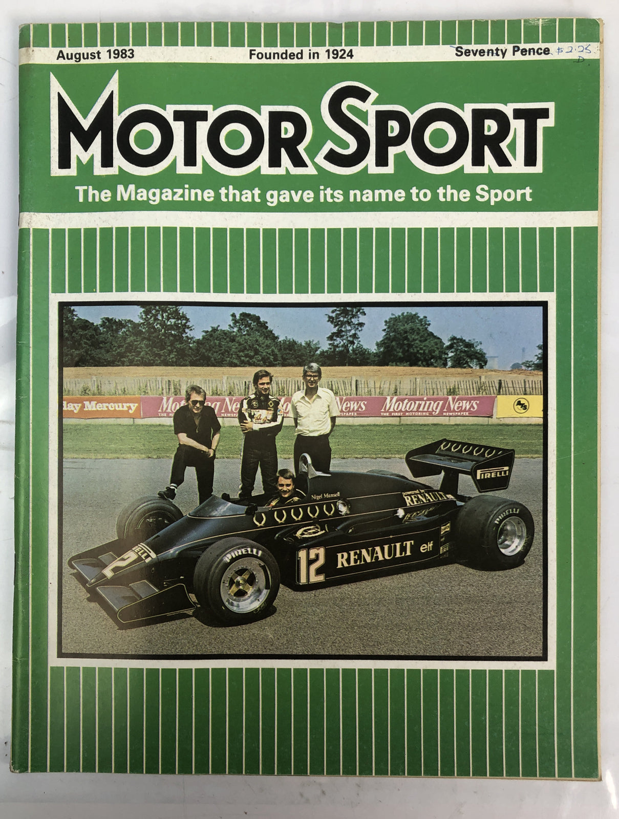 Motor Sport August 1983 Magazine Vintage In Good Condition