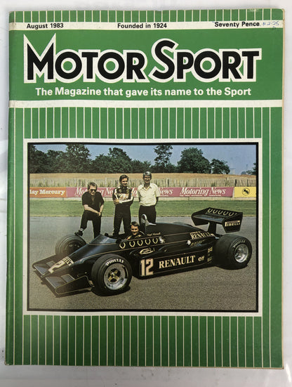 Motor Sport August 1983 Magazine Vintage In Good Condition
