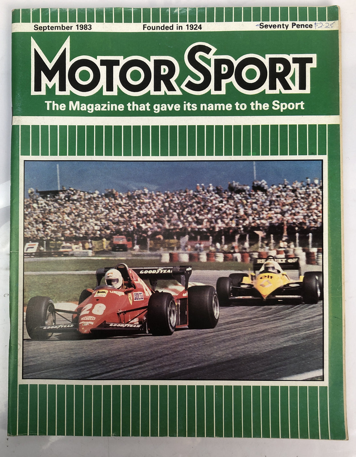 Motor Sport September 1983 Magazine Vintage In Good Condition