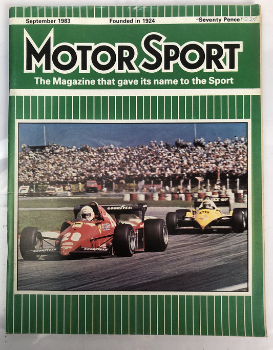 Motor Sport September 1983 Magazine Vintage In Good Condition