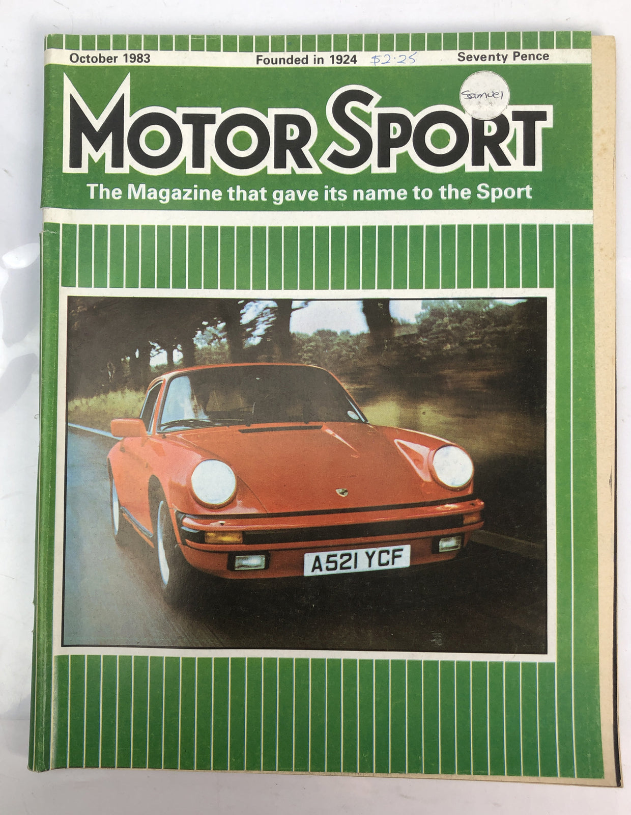 Motor Sport October 1983 Magazine Vintage In OK Condition